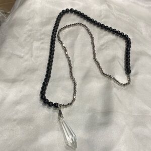 Elegant Black and Silver Necklace